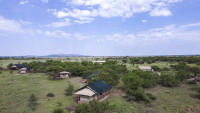 Aerial view of the camp
